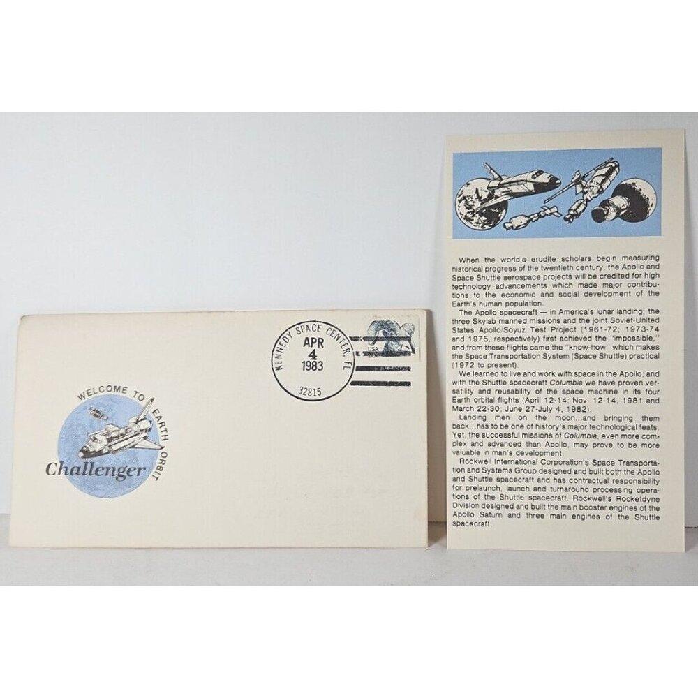1983 Challenger Space Shuttle Logo Kennedy Space Center FL April 4 Data Sheet